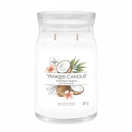YANKEE CANDLE Signature Duża świeca w słoiku COCONUT BEACH 567g