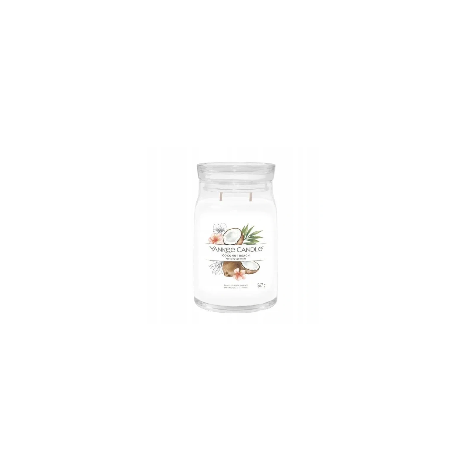 YANKEE CANDLE Signature Duża świeca w słoiku COCONUT BEACH 567g