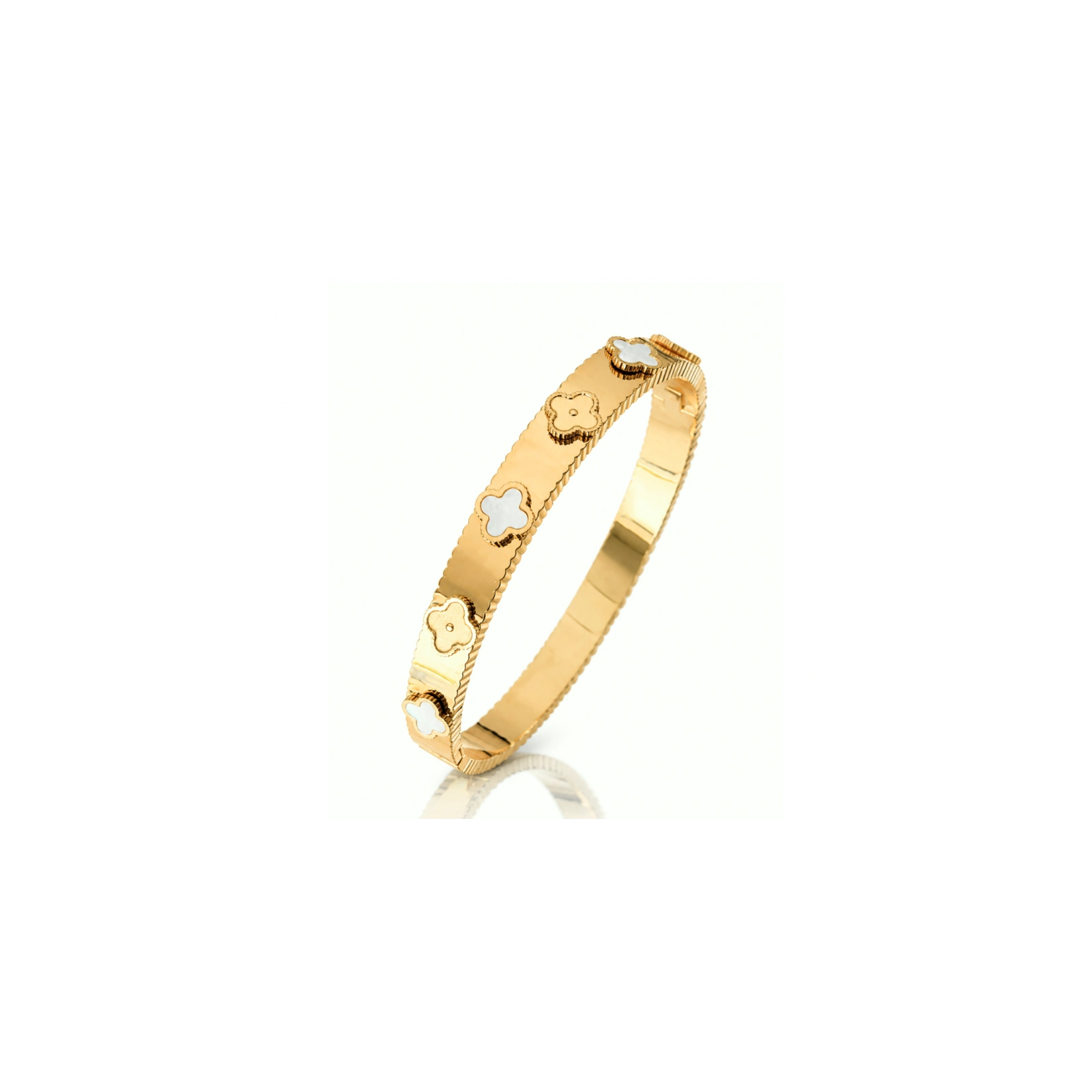 ECARLA bransoletka na rękę e stali chirurgicznej pozłacanej 14k BST1752