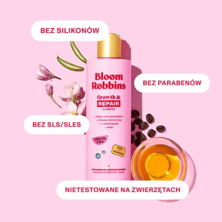 BLOOM ROBBINS Growth & Repair szampon do włosów Wzrost i Naprawa 250ml