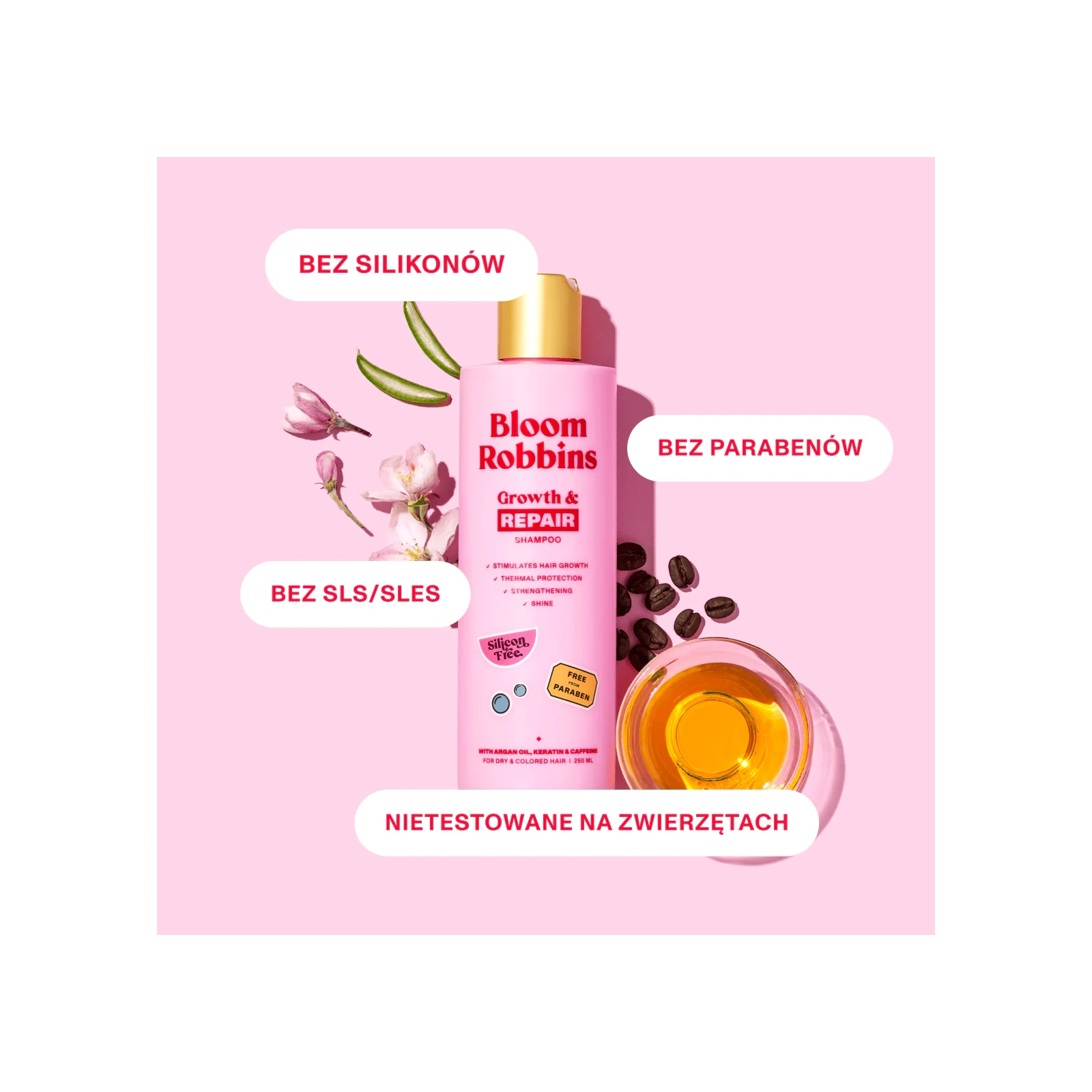 BLOOM ROBBINS Growth & Repair szampon do włosów Wzrost i Naprawa 250ml