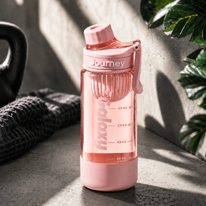ECARLA butelka na wodę z uchwytem sportowy bidon 800ml Różowy BD71R
