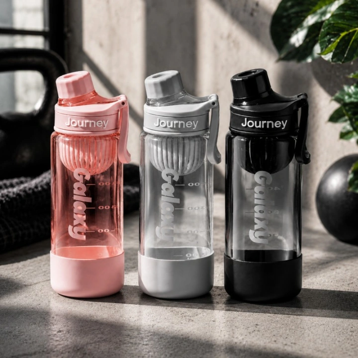 ECARLA butelka na wodę z uchwytem sportowy bidon 800ml Różowy BD71R