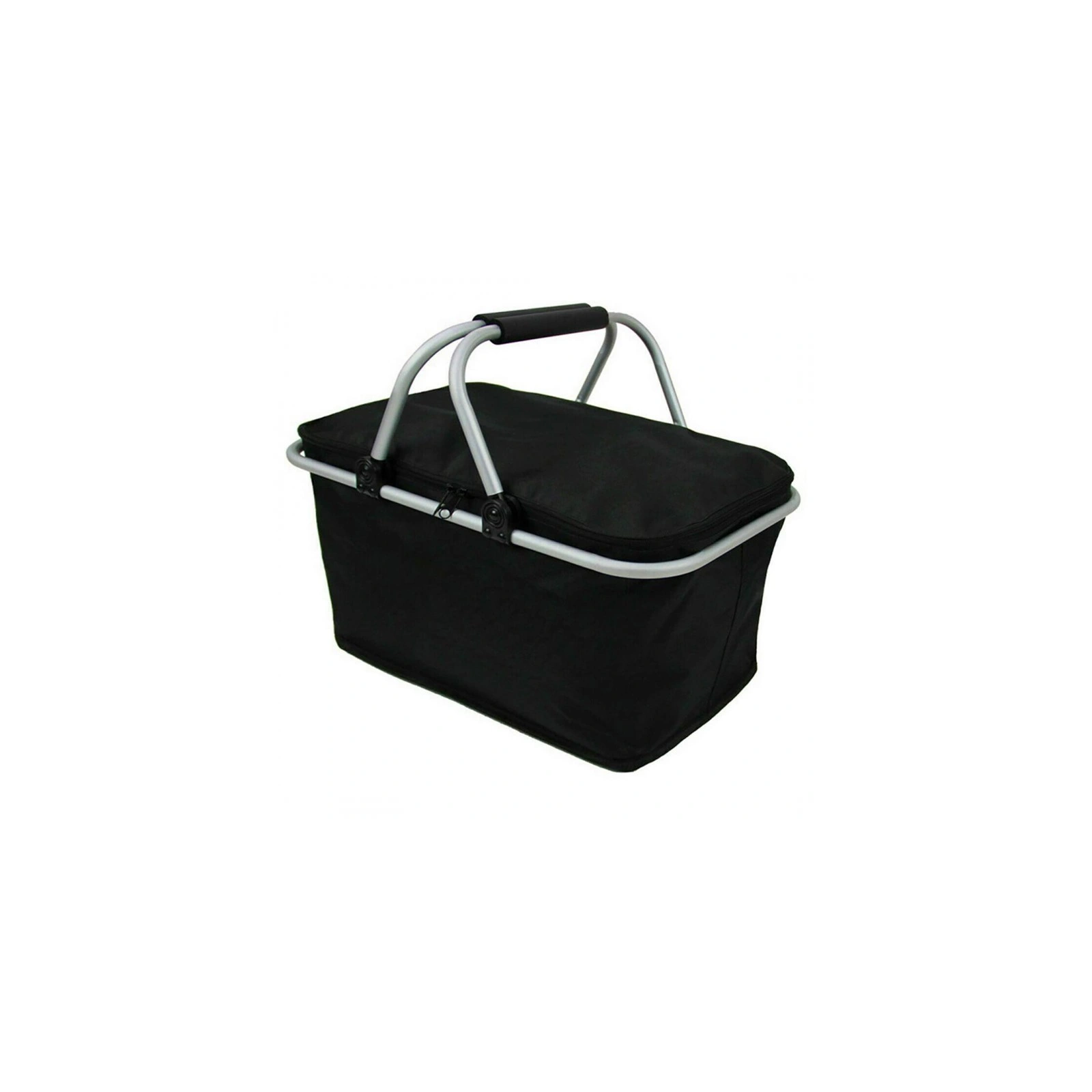 ECARLA kosz piknikowy składany, termiczny 47x27x23cm Czarny KP01CZ