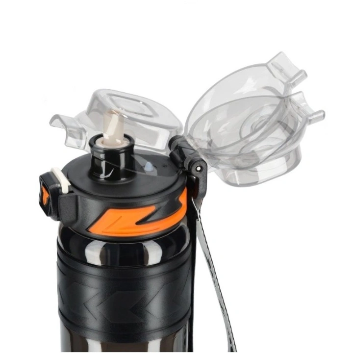 ECARLA butelka na wodę sportowy bidon z miarką 680ml Czarny BD64CZ