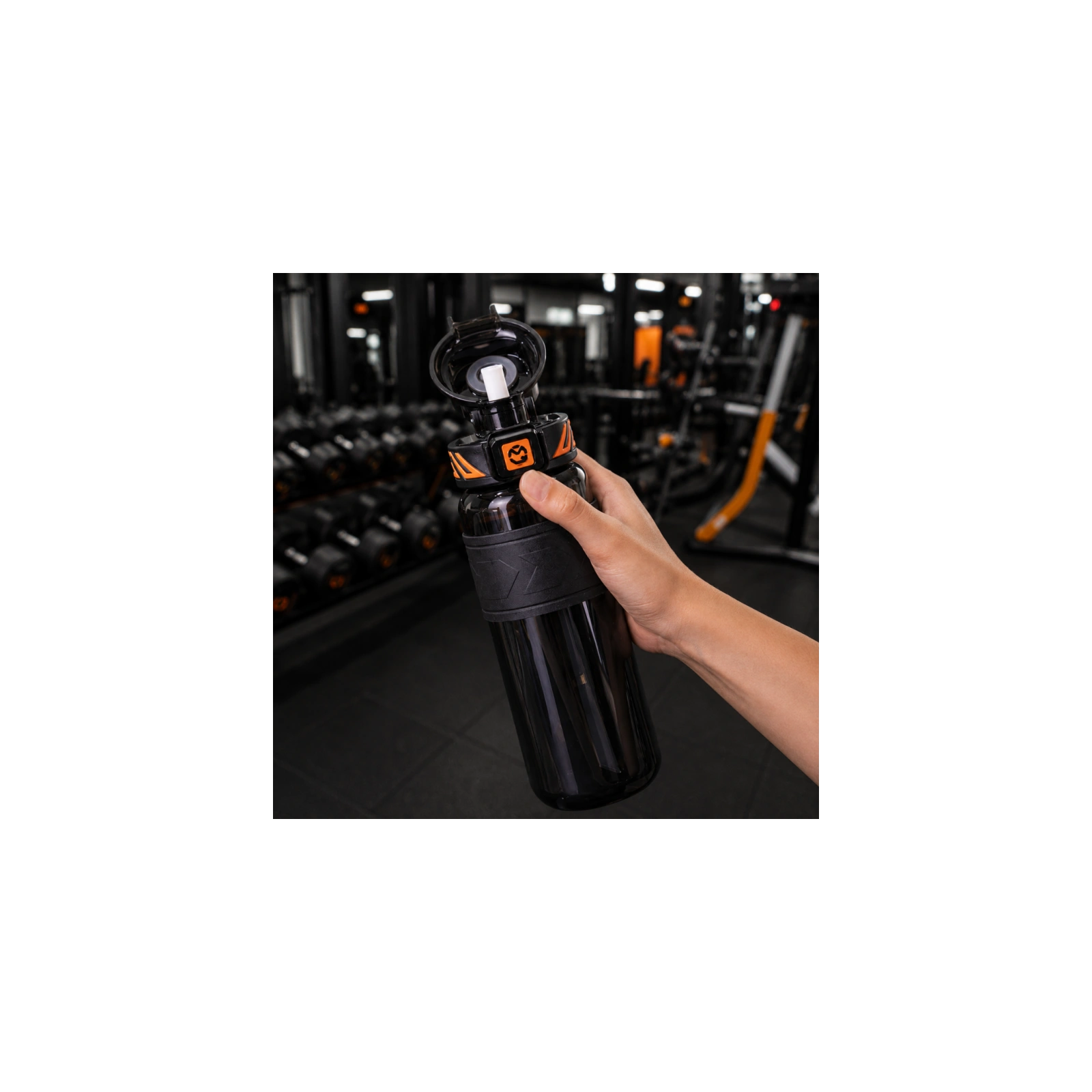 ECARLA butelka na wodę sportowy bidon z miarką 680ml Czarny BD64CZ