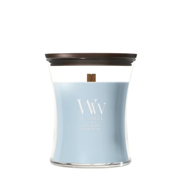 WOODWICK Pluswick Średnia świeca w słoiku LAKESIDE MIST 275g