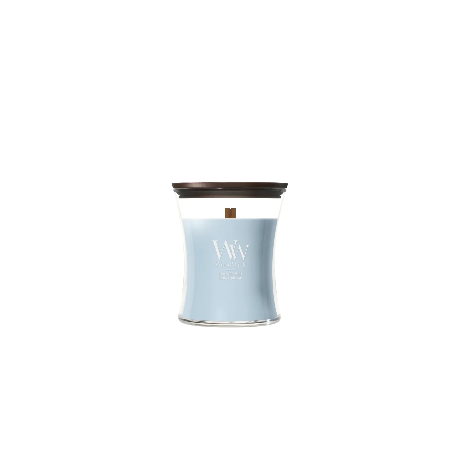 WOODWICK Pluswick Średnia świeca w słoiku LAKESIDE MIST 275g