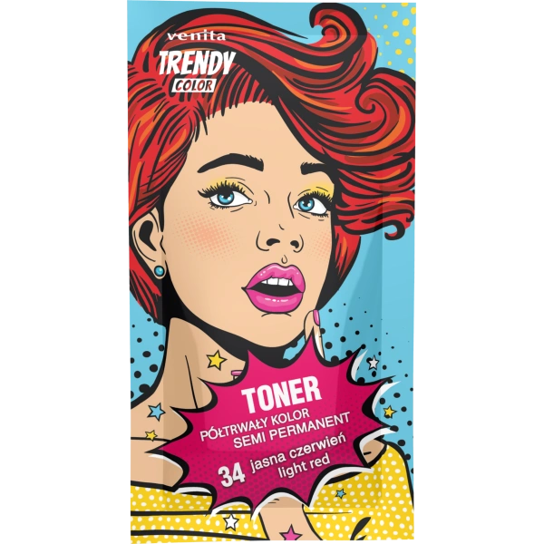 VENITA Trendy Color toner do koloryzacji włosów 34 Jasna Czerwień 35g