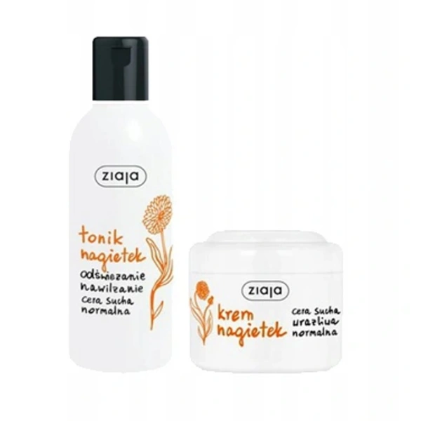 ZIAJA Nagietek zestaw krem 50ml + tonik 200ml