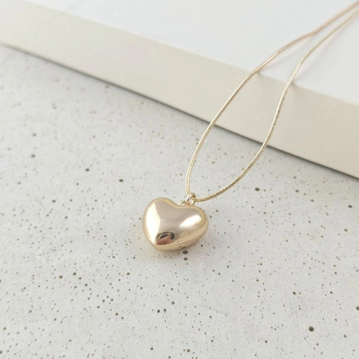 ECARLA naszyjnik ze stali szlachetnej pozłacanej SERCE NST2357