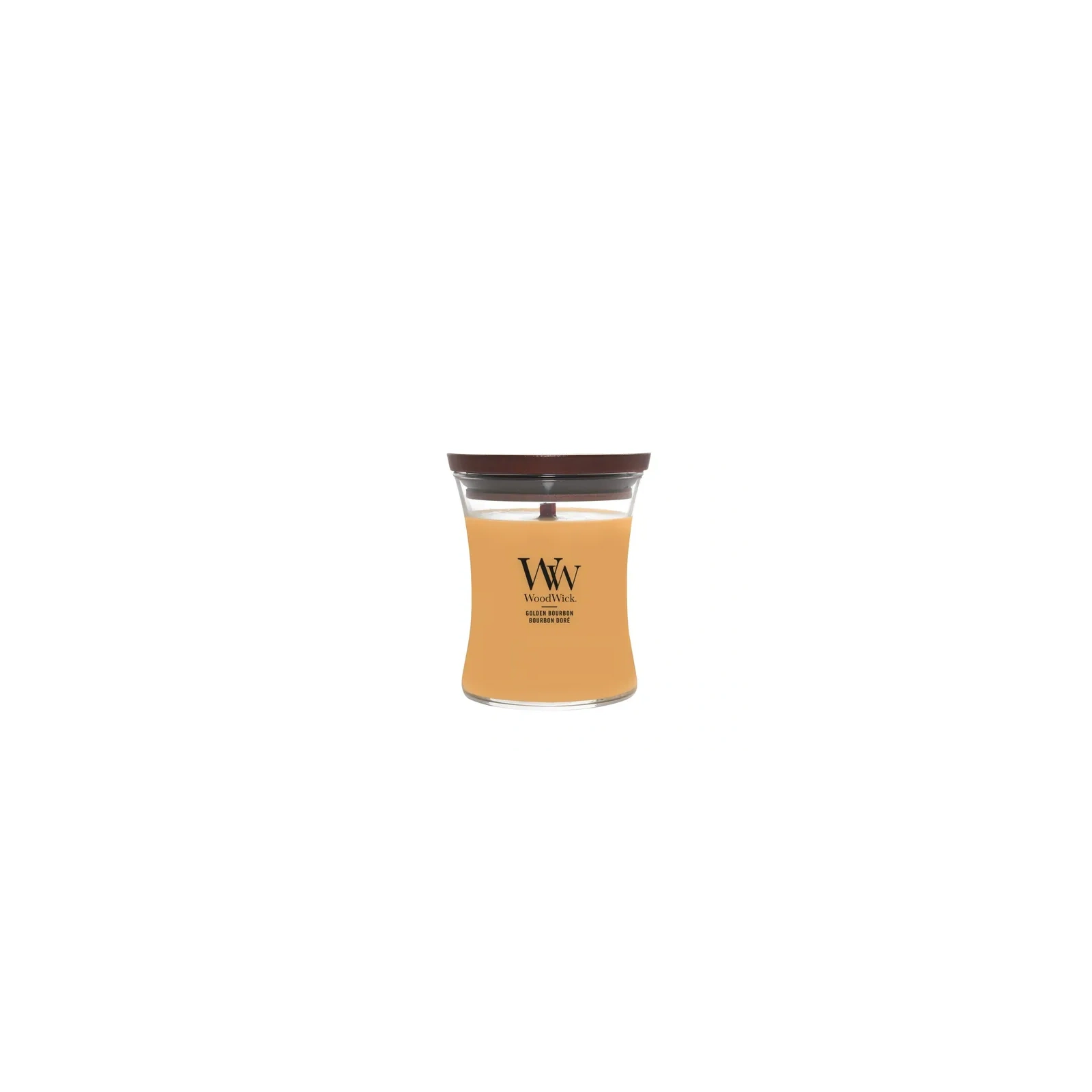 WOODWICK Pluswick średnia świeca w słoiku GOLDEN BOURBON 275g
