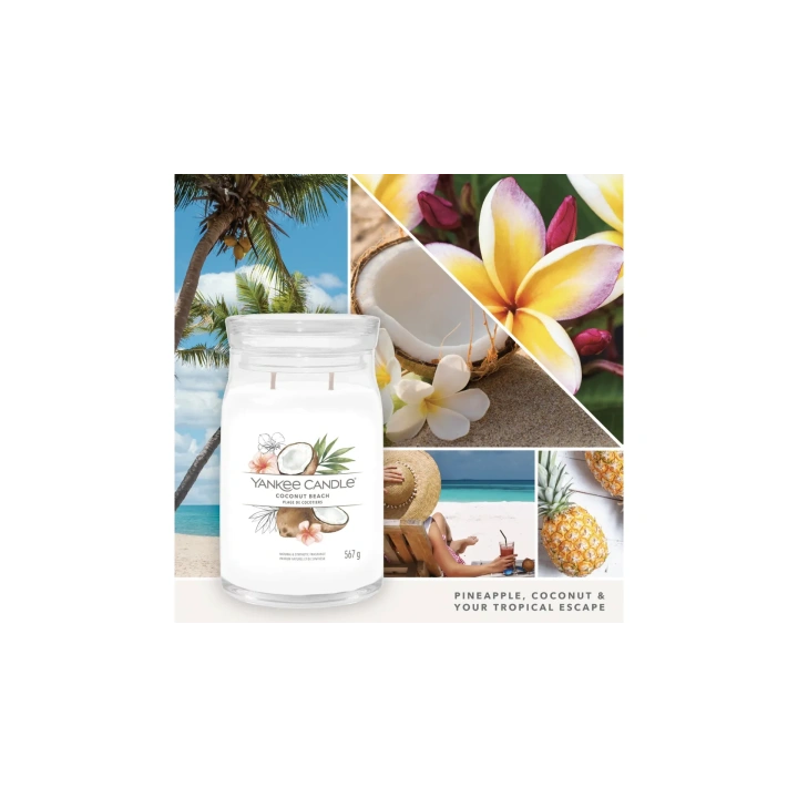 YANKEE CANDLE Signature Duża świeca w słoiku COCONUT BEACH 567g