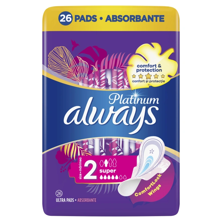 ALWAYS Platinum podpaski ze skrzydełkami Super 2 26szt