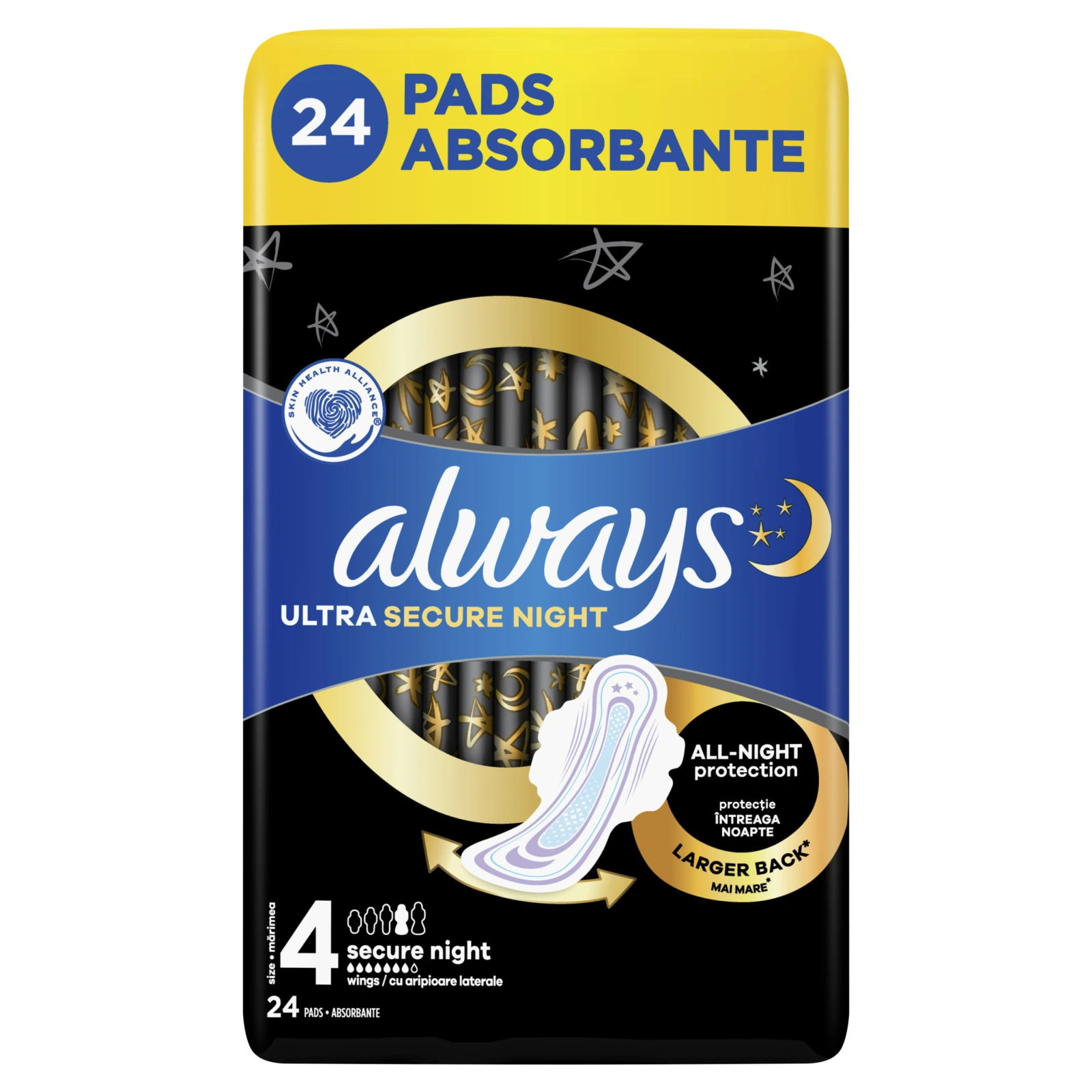 ALWAYS Ultra Night podpaski ze skrzydełkami Secure Night 4 24szt