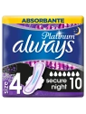 ALWAYS Platinum podpaski ze skrzydełkami Secure Night 4 10szt