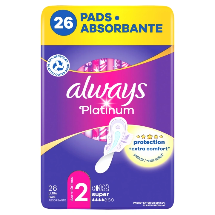 ALWAYS Platinum podpaski ze skrzydełkami Super 2 26szt