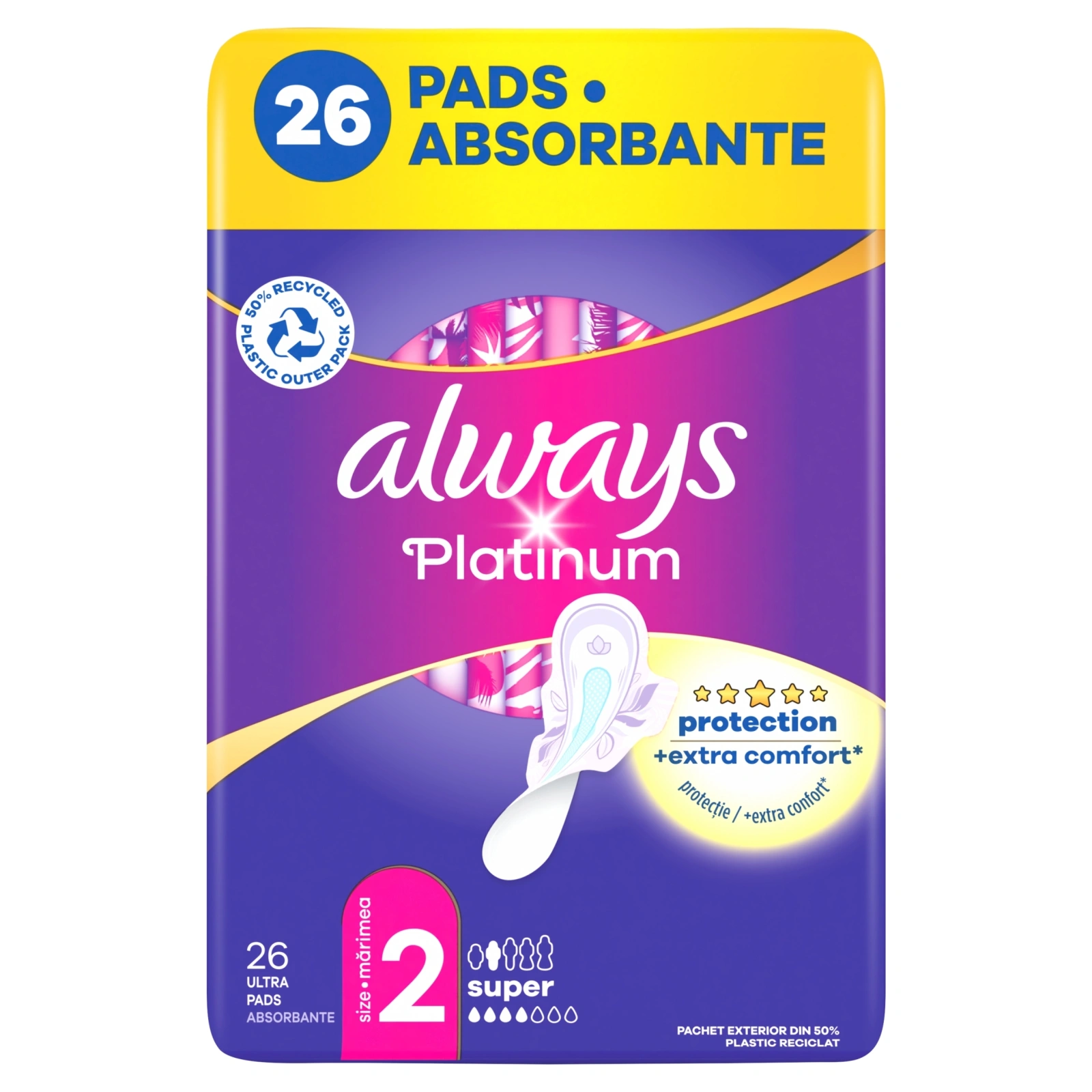 ALWAYS Platinum podpaski ze skrzydełkami Super 2 26szt