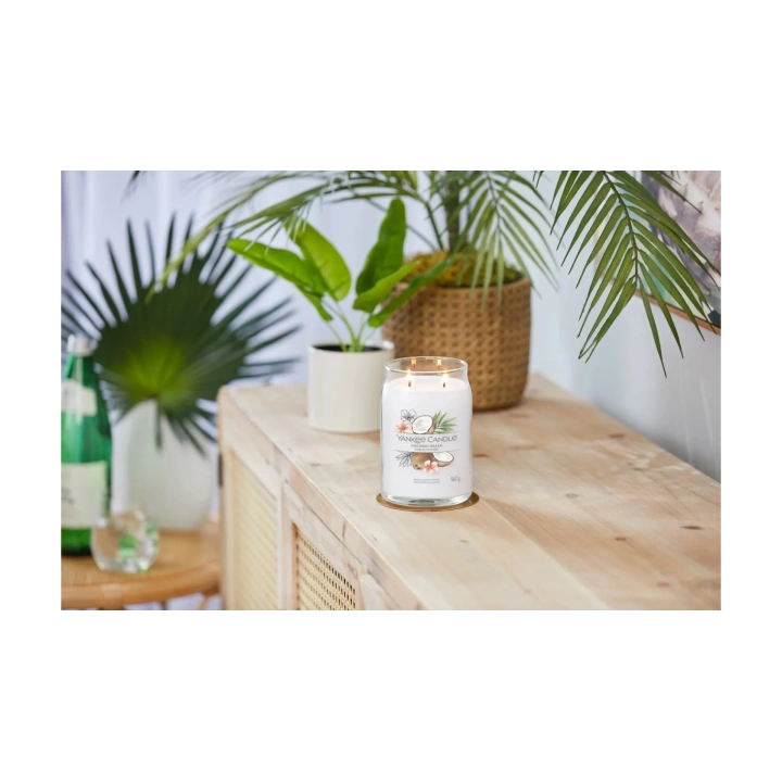 YANKEE CANDLE Signature Duża świeca w słoiku COCONUT BEACH 567g