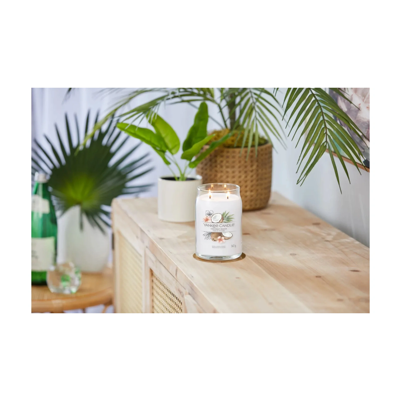 YANKEE CANDLE Signature Duża świeca w słoiku COCONUT BEACH 567g