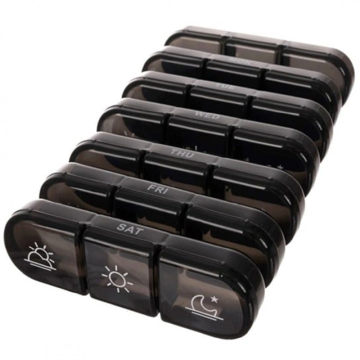 ECARLA organizer na leki kasetka z przegródkami DNI TYGODNIA 15,6x12x4cm CB81