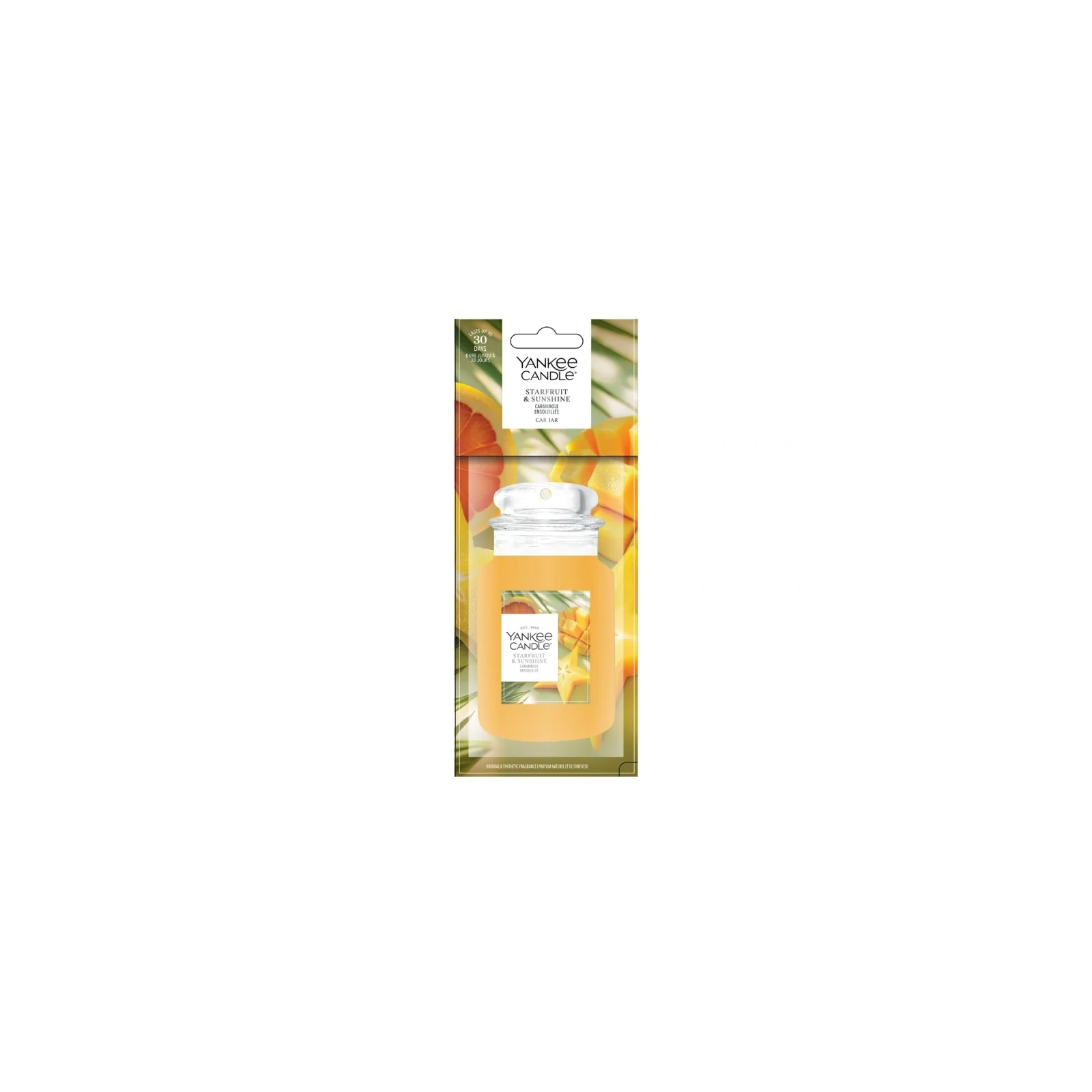 YANKEE CANDLE Car Jar Single zapach do auta STARFRUIT & SUNSHINE 15g