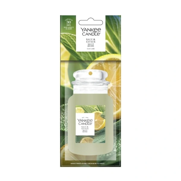 YANKEE CANDLE Car Jar Single zapach do auta SAGE & CITRUS 15g