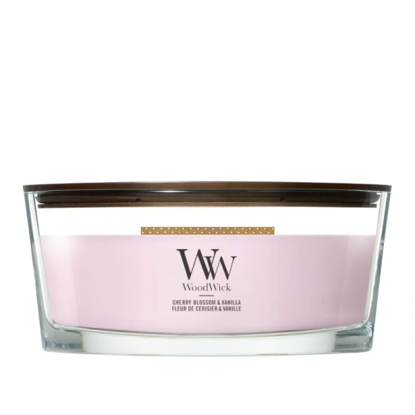 WOODWICK Core Hearthwick świeca w słoiku elipsa CHERRY BLOSSOM & VANILLA 453g