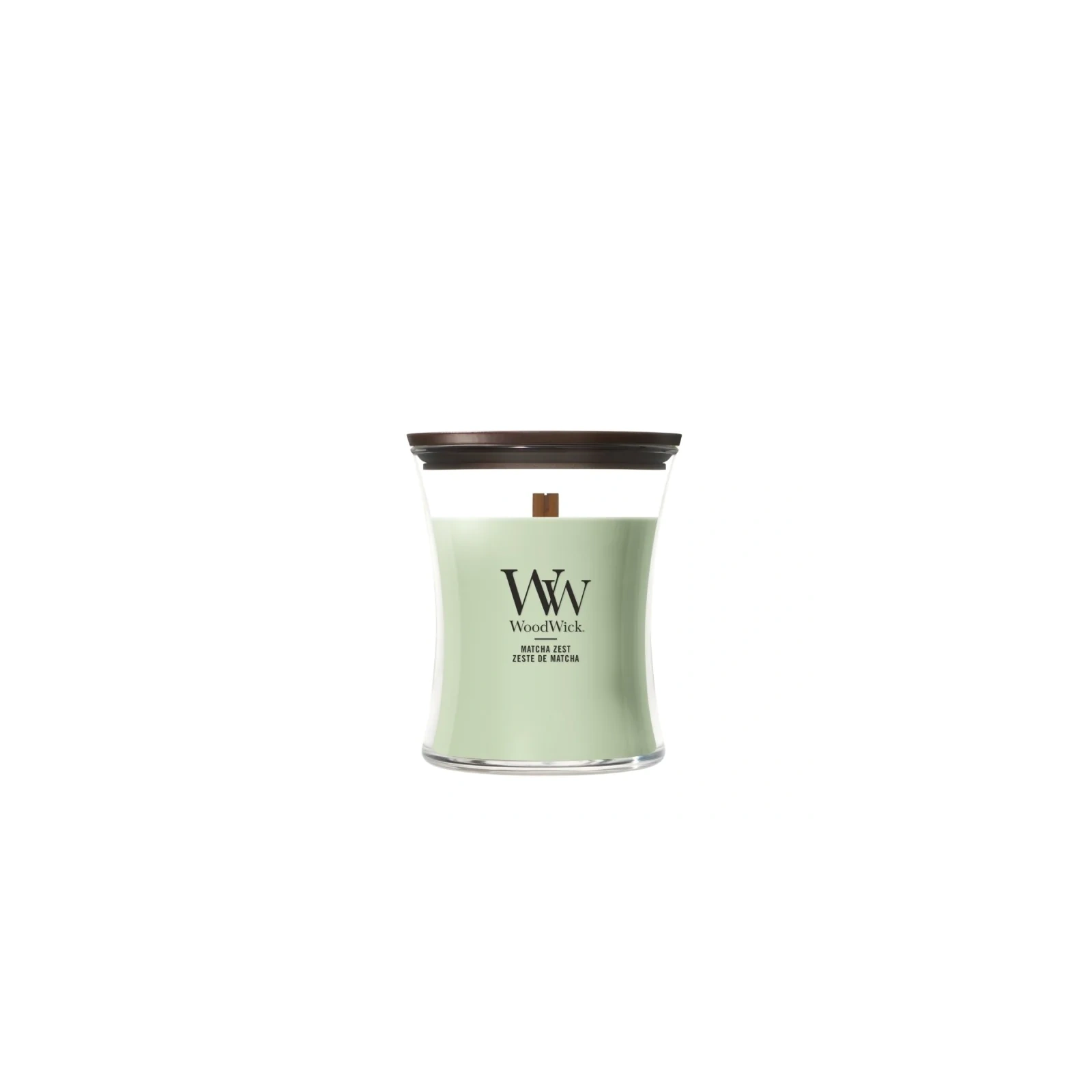 WOODWICK Pluswick Średnia świeca w słoiku MATCHA ZEST 275g