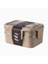ECARLA lunch box z widelcem ze stali nierdzewnej Kremowy PJM50K