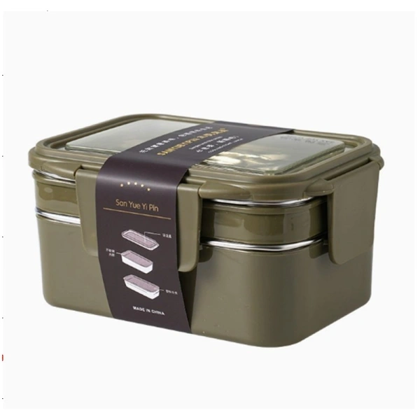 ECARLA lunch box z widelcem ze stali nierdzewnej Zielony PJM50ZIE