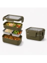 ECARLA lunch box z widelcem ze stali nierdzewnej Zielony PJM50ZIE