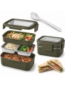 ECARLA lunch box z widelcem ze stali nierdzewnej Zielony PJM50ZIE