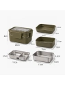 ECARLA lunch box z widelcem ze stali nierdzewnej Zielony PJM50ZIE