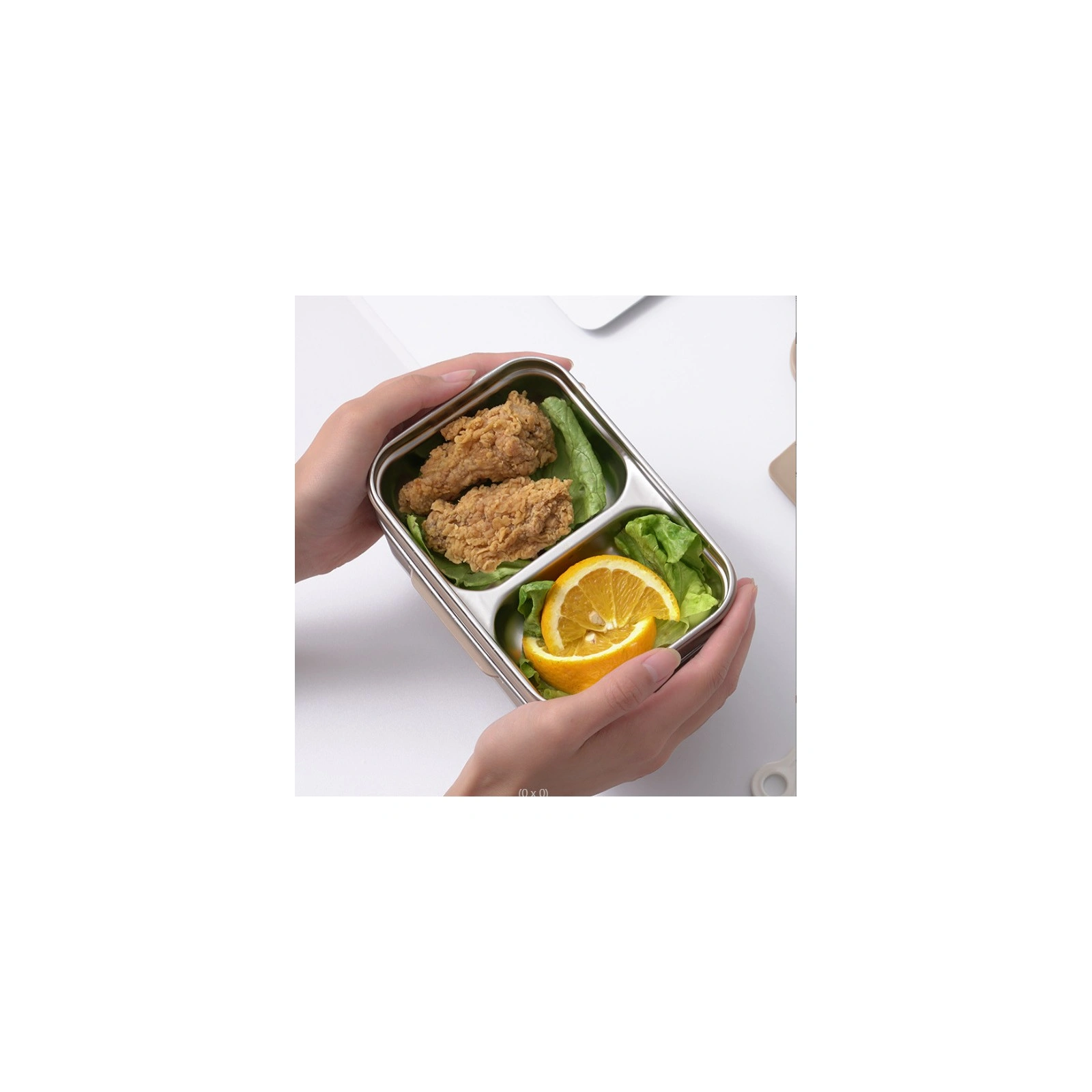ECARLA lunch box z widelcem ze stali nierdzewnej Zielony PJM50ZIE