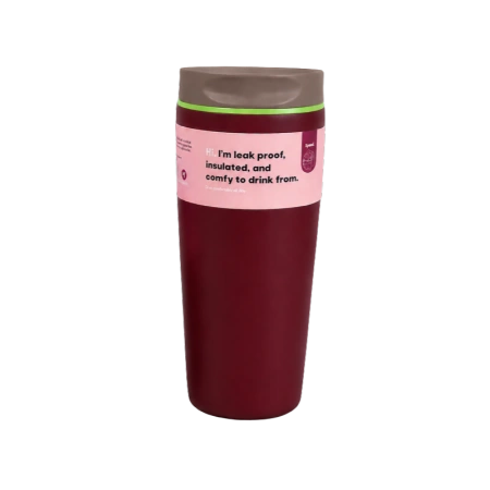 ECARLA kubek termiczny 560ml termos zamykany Bordowy CUP30