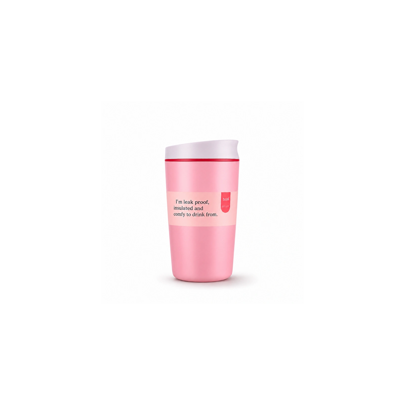 ECARLA kubek termiczny 340ml termos zamykany Różowy CUP32