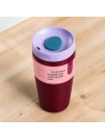 ECARLA kubek termiczny 340ml termos zamykany Bordowy CUP31