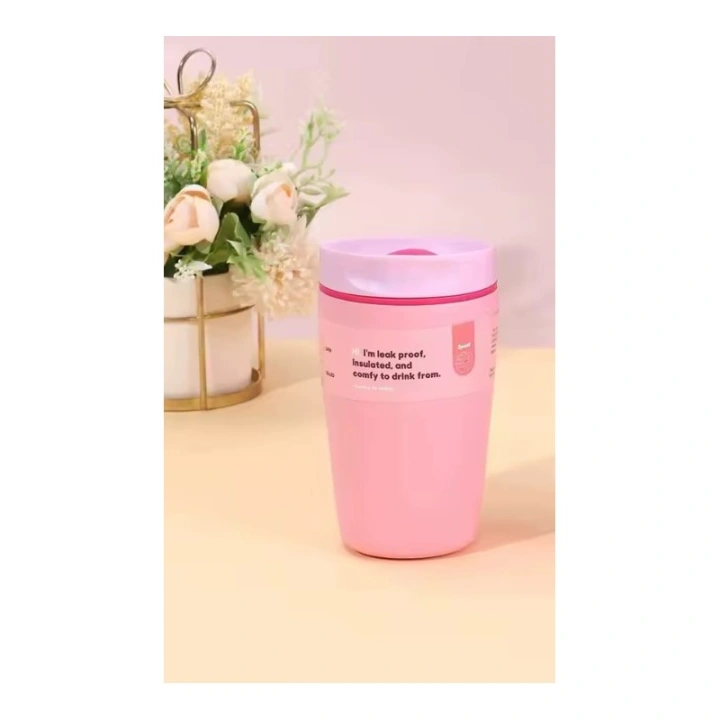 ECARLA kubek termiczny 340ml termos zamykany Różowy CUP32