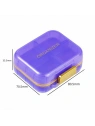 ECARLA mały organizer na leki z przegródkami 8x7x3,5cm Fioletowy CB80FIO