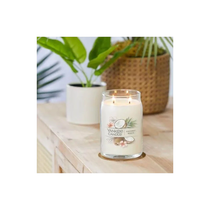 YANKEE CANDLE Signature Duża świeca w słoiku COCONUT BEACH 567g