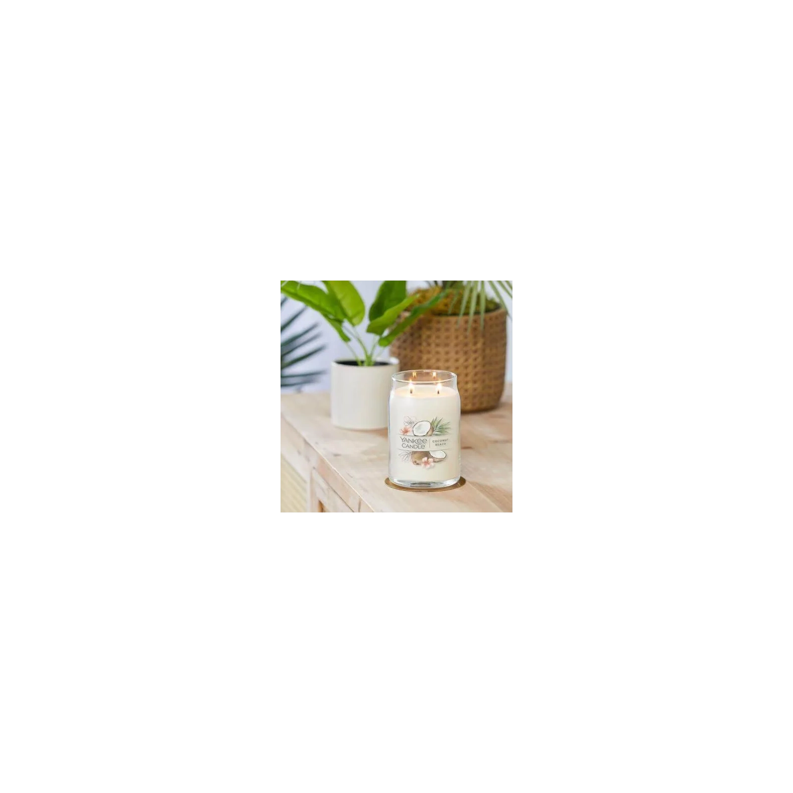 YANKEE CANDLE Signature Duża świeca w słoiku COCONUT BEACH 567g
