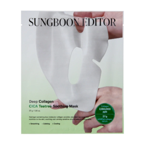 SUNGBOON EDITOR Deep Collagen koreańska maska w płacie wyciszająca Cica Teatree 37g