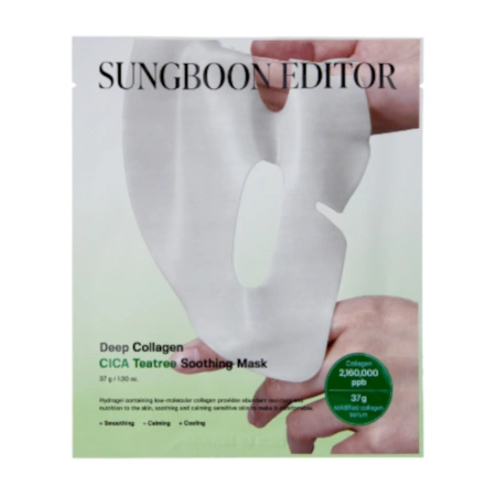 SUNGBOON EDITOR Deep Collagen koreańska maska w płacie wyciszająca Cica Teatree 37g