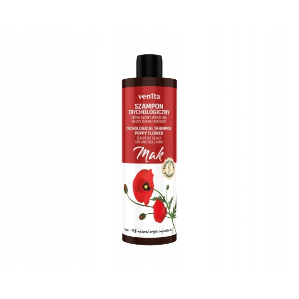 VENITA Trichological trychologiczny szampon do włosów Mak 300ml