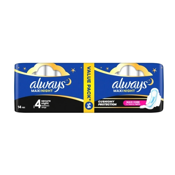 ALWAYS Maxi Night Secure Night 4 podpaski ze skrzydełkami 14szt