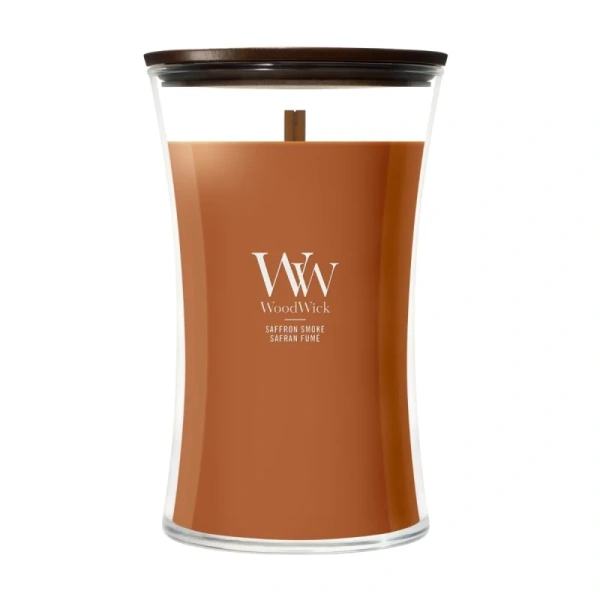 WOODWICK Pluswick duża świeca w słoiku SAFFRON SMOKE 609,5g