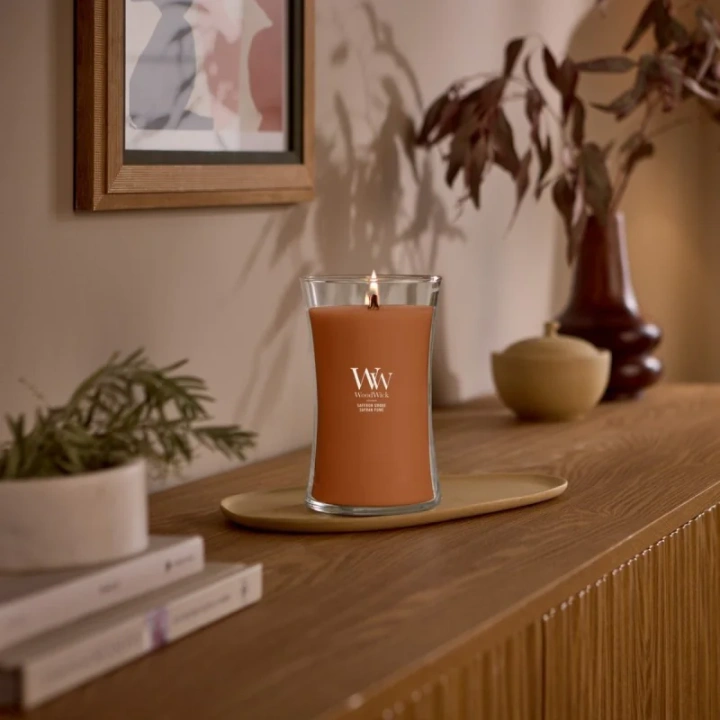 WOODWICK Pluswick duża świeca w słoiku SAFFRON SMOKE 609,5g