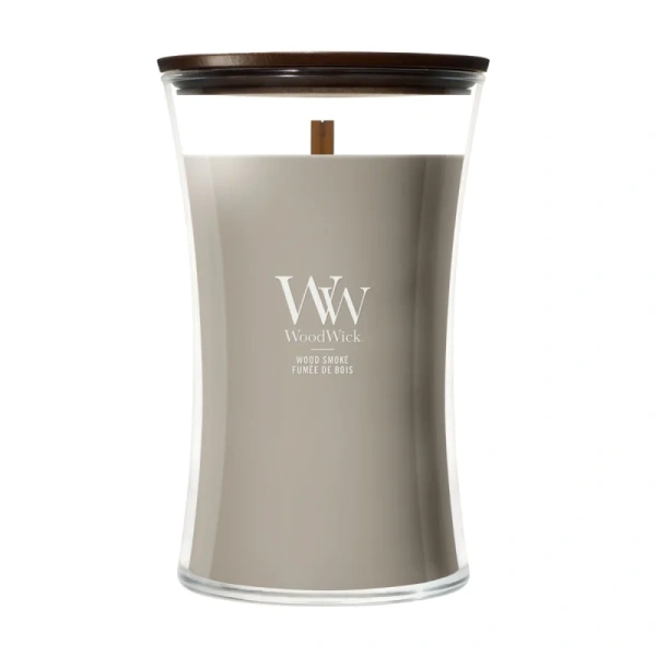WOODWICK Pluswick duża świeca w słoiku WOOD SMOKE 609,5g