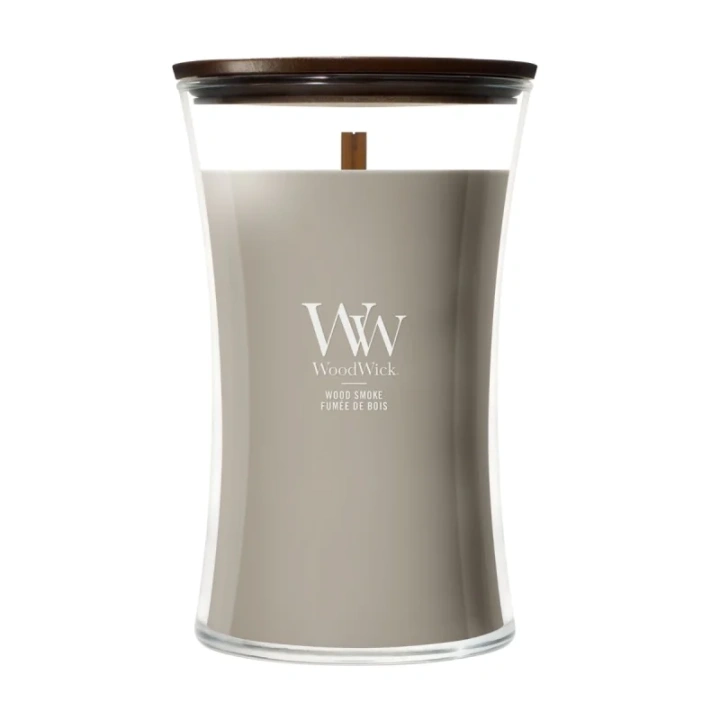 WOODWICK Pluswick duża świeca w słoiku WOOD SMOKE 609,5g
